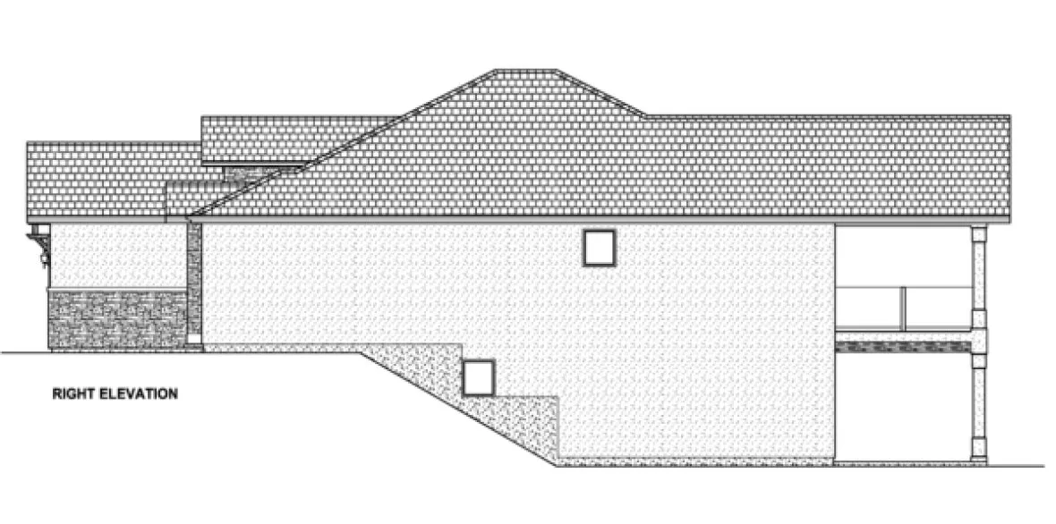 Right Elevation for House Plan #195333