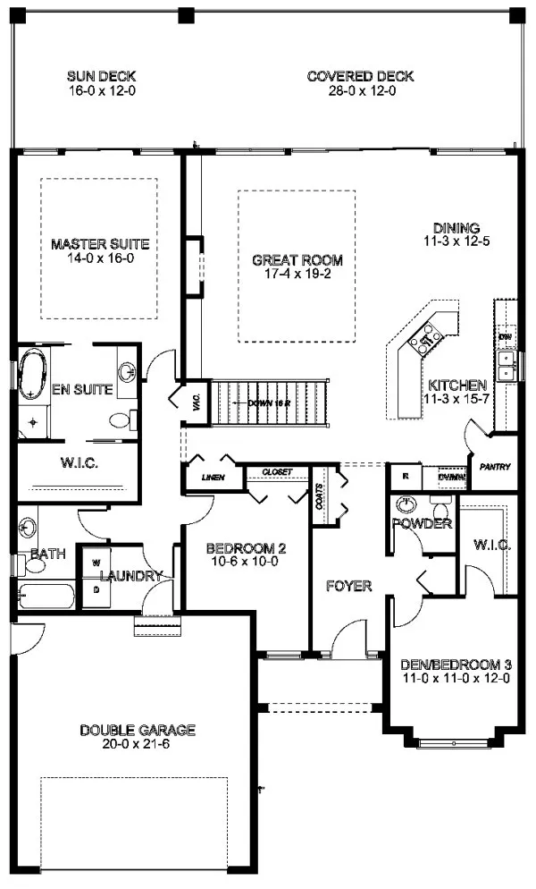 Main Floor Plan for House Plan #195333