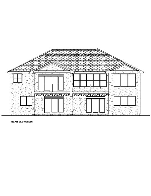 Rear Elevation for House Plan #195335