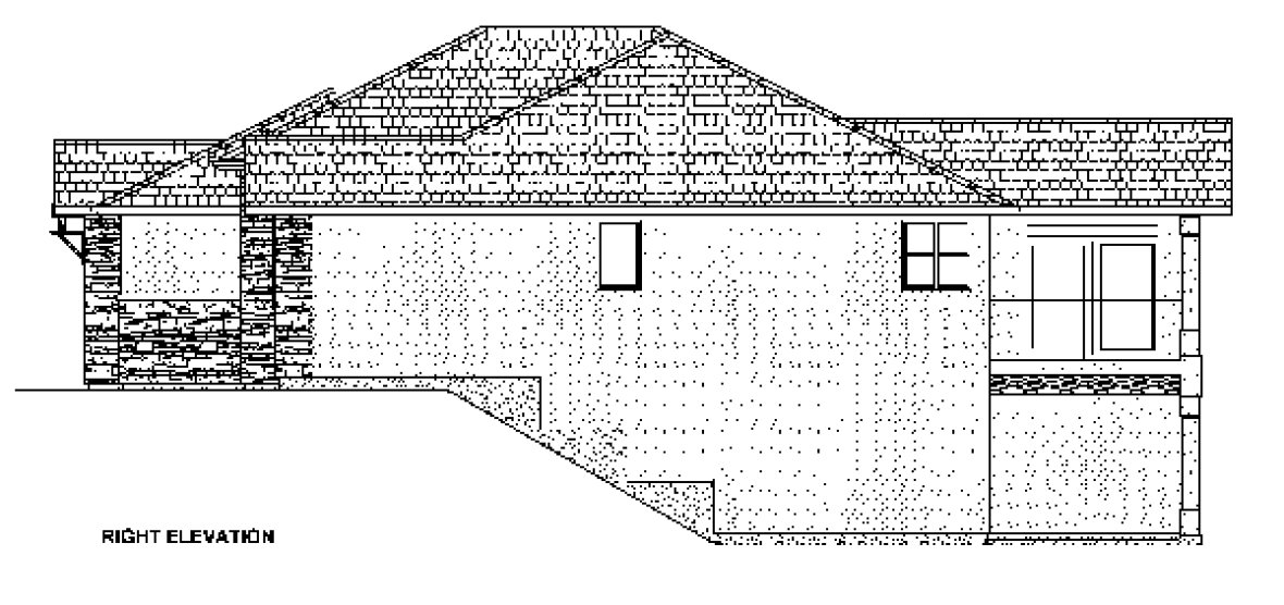 Right Elevation for House Plan #195335