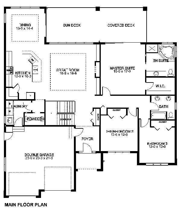 Main Floor Plan for House Plan #195335