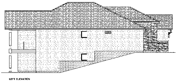 Left Elevation for House Plan #195336