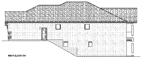 Right Elevation for House Plan #195336
