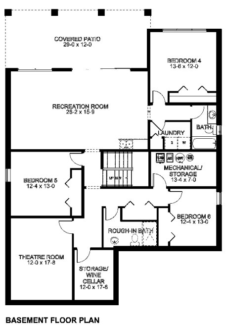 Basement Plan for House Plan #195336