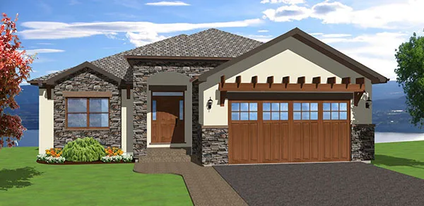 Full Rendering for House Plan #195336