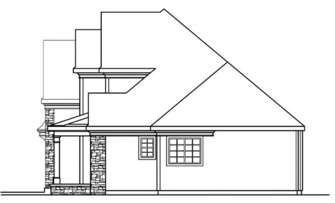 Right Elevation for House Plan #342943