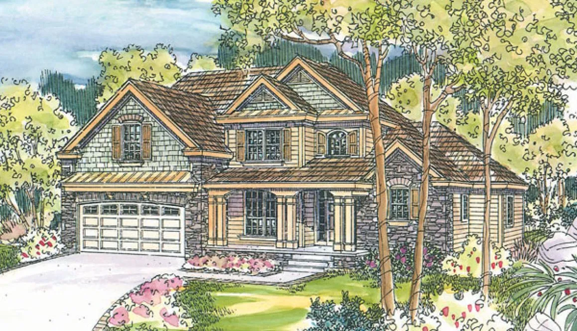 Full Rendering for House Plan #342943