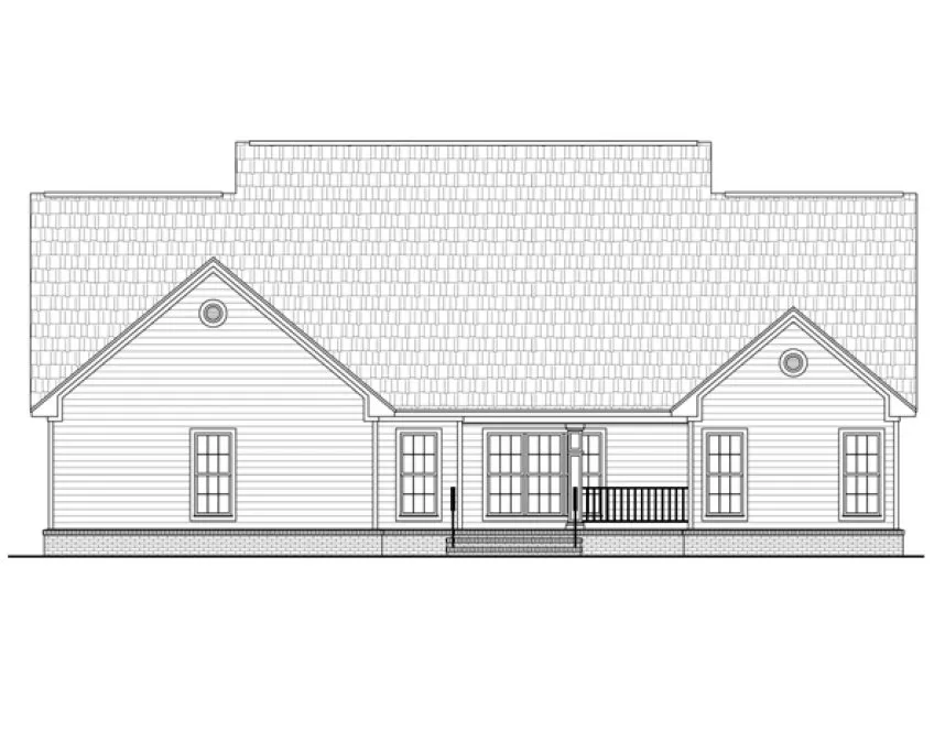 Rear Elevation for House Plan #216342