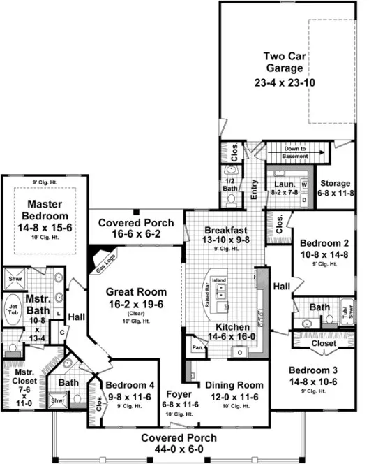 Main Floor Plan for House Plan #216342