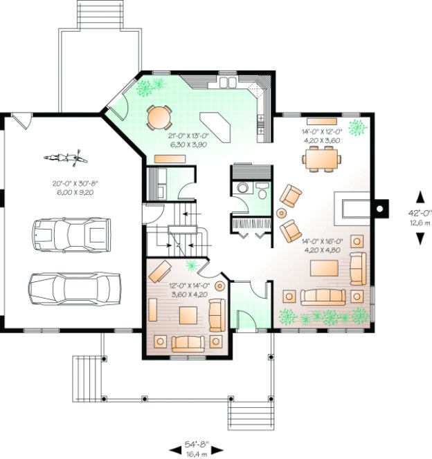 Main Floor Plan for House Plan #146283