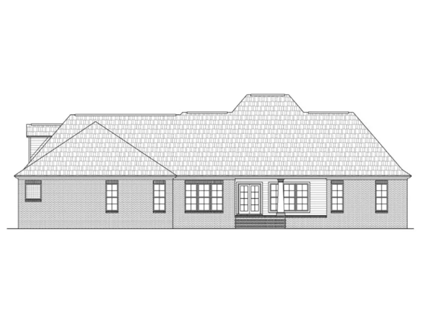 Rear Elevation for House Plan #214272