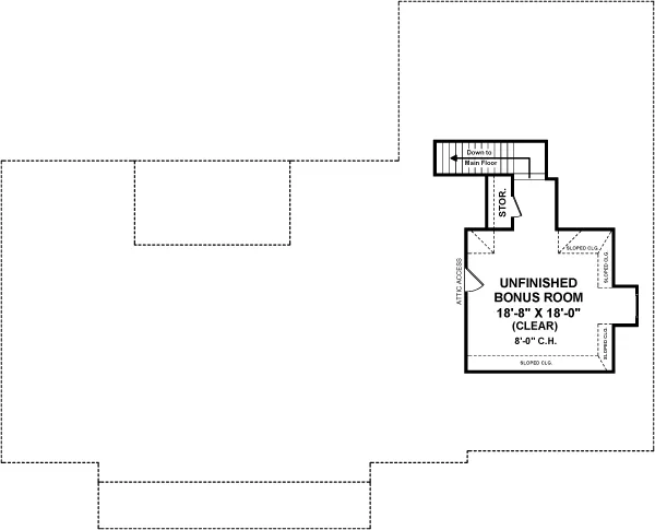 Attic Plan for House Plan #214272