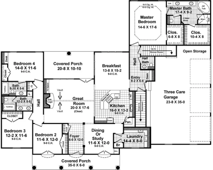 Main Floor Plan for House Plan #214272