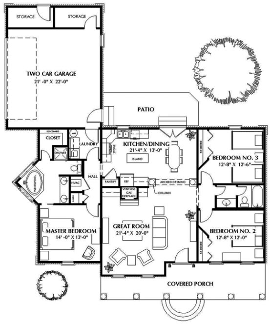 Main Floor Plan for House Plan #431751