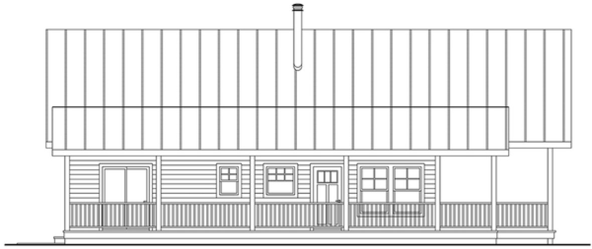 Left Elevation for House Plan #340751