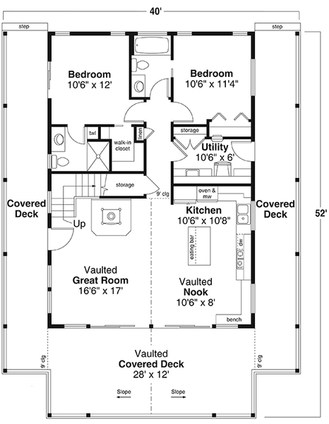 Main Floor Plan for House Plan #340751