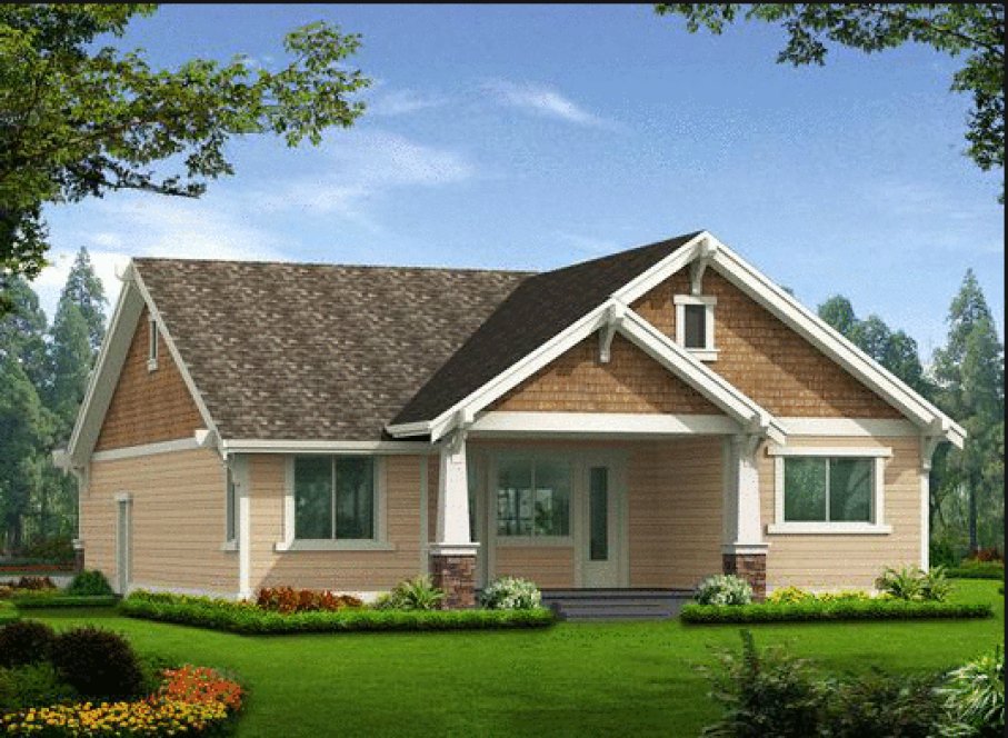 Rear Elevation for House Plan #338841