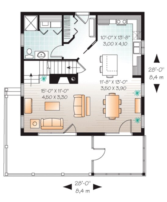 Main Floor Plan for House Plan #149293