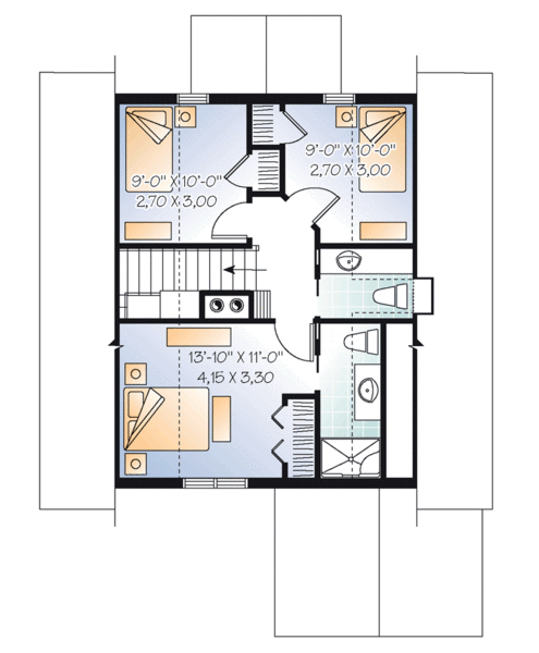 Second Floor Plan for House Plan #149293
