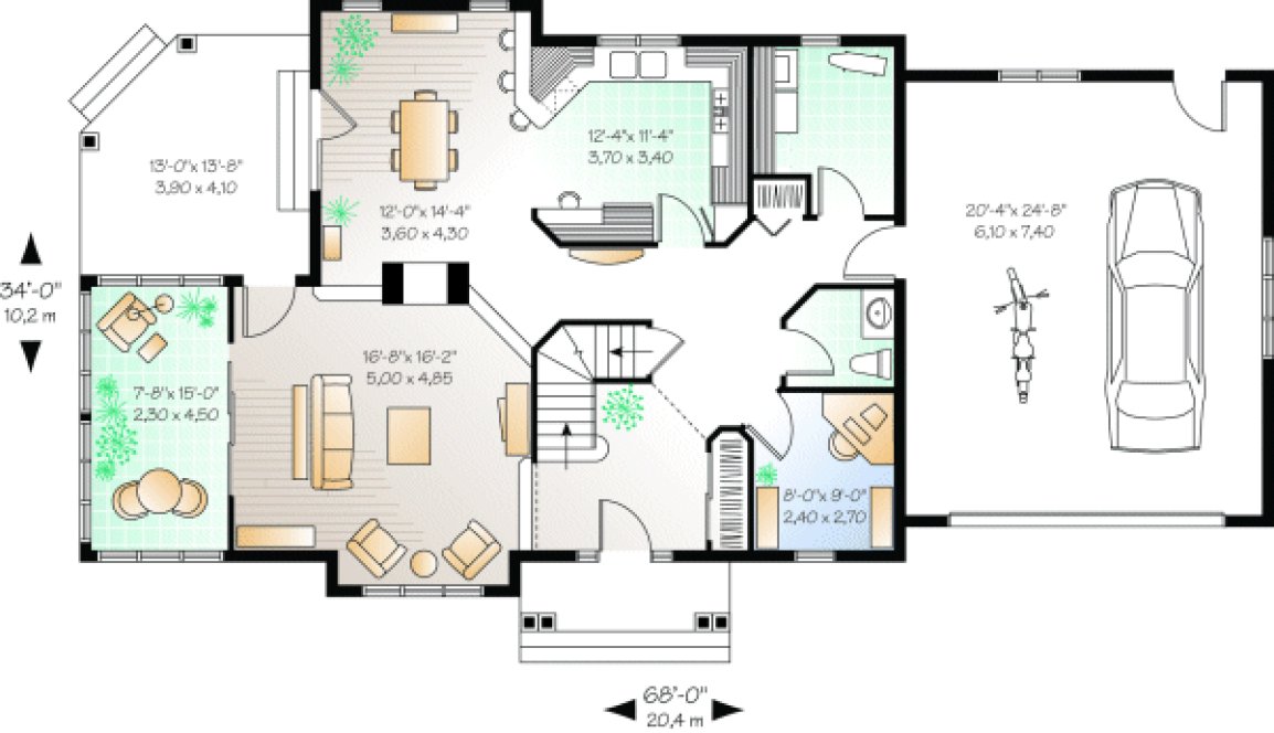 Main Floor Plan for House Plan #146183
