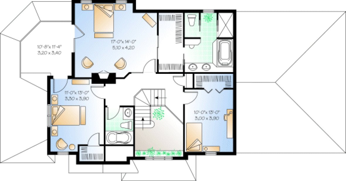 Second Floor Plan for House Plan #146183