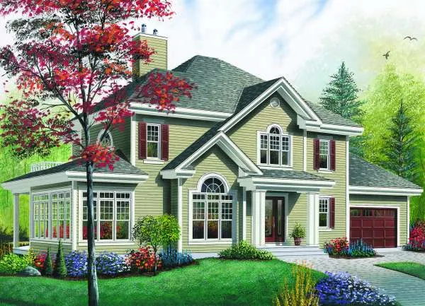 Full Rendering for House Plan #146183