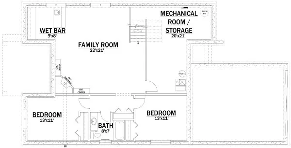 Basement Plan for House Plan #555241