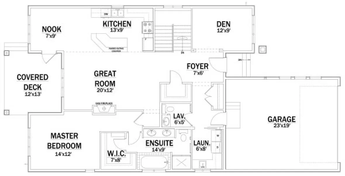 Main Floor Plan for House Plan #555241