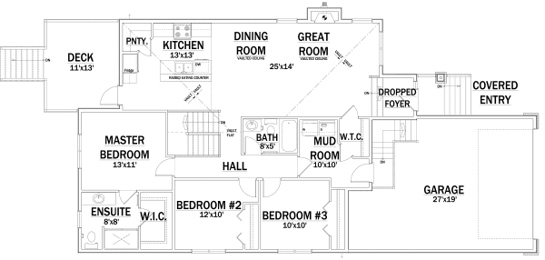 Main Floor Plan for House Plan #555931