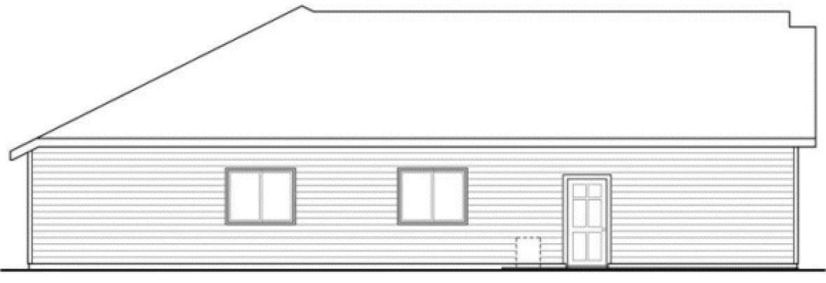 Left Elevation for House Plan #344283