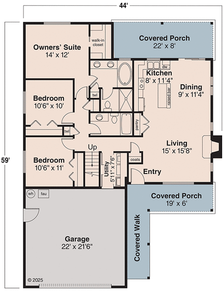 Main Floor Plan for House Plan #344283