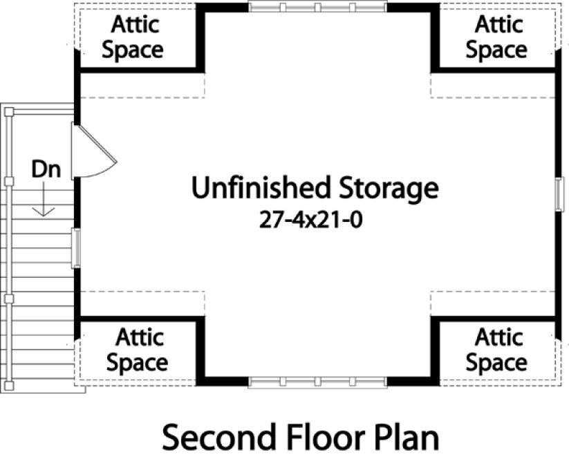Second Floor Plan for House Plan #415172