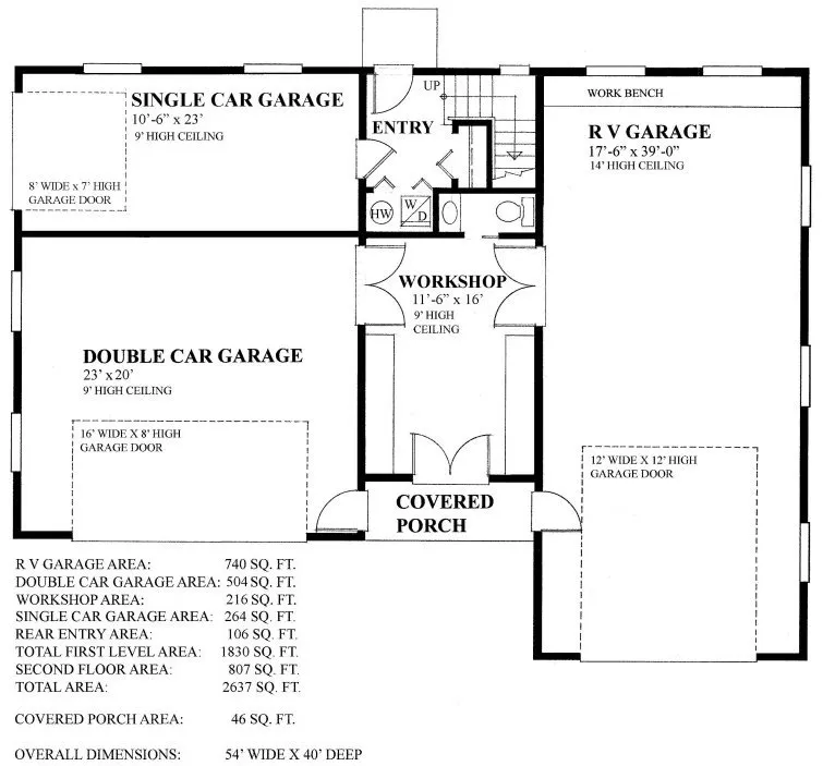 Main Floor Plan for House Plan #261381