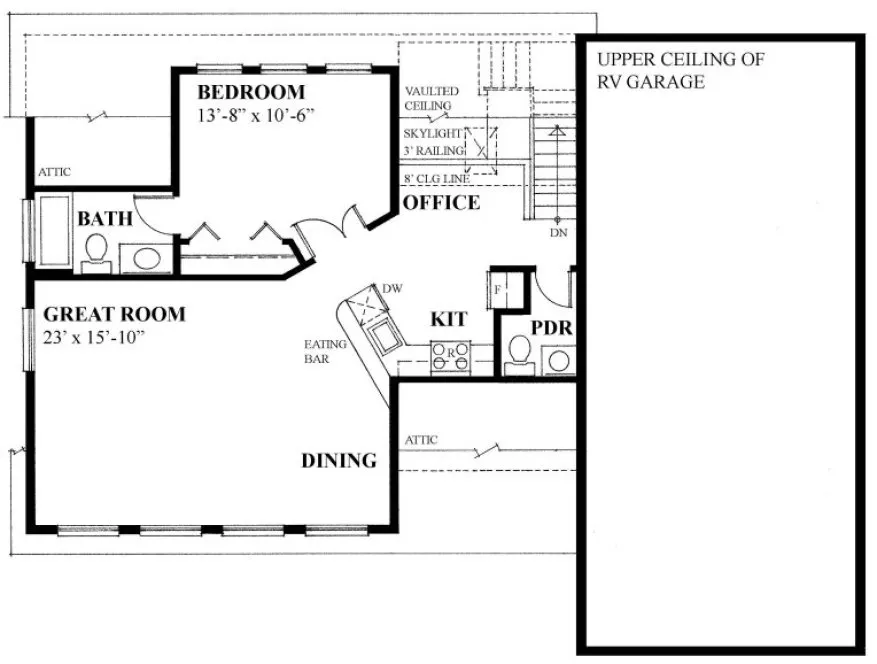 Second Floor Plan for House Plan #261381