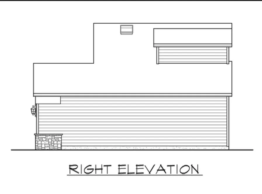 Right Elevation for House Plan #331097