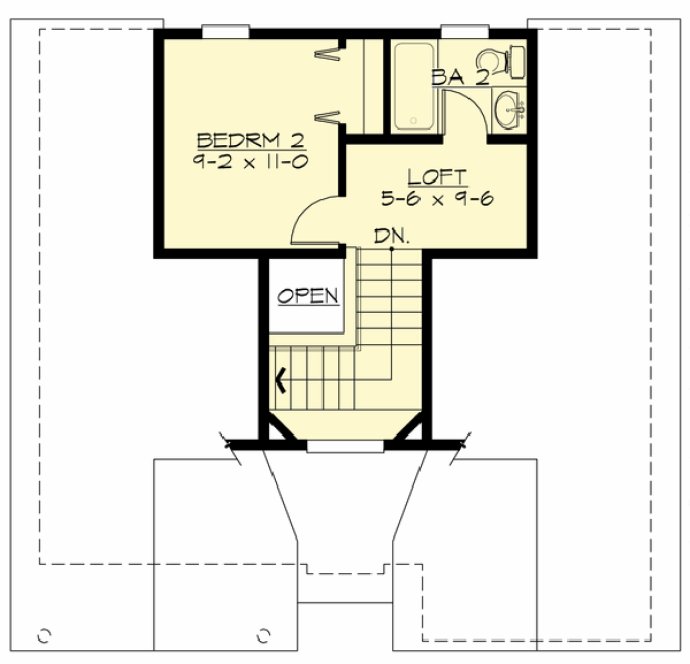 Second Floor Plan for House Plan #331097