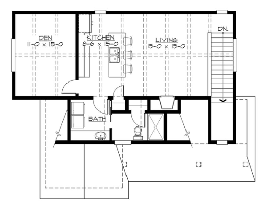 Second Floor Plan for House Plan #332558