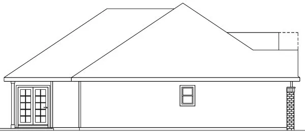 Left Elevation for House Plan #341153