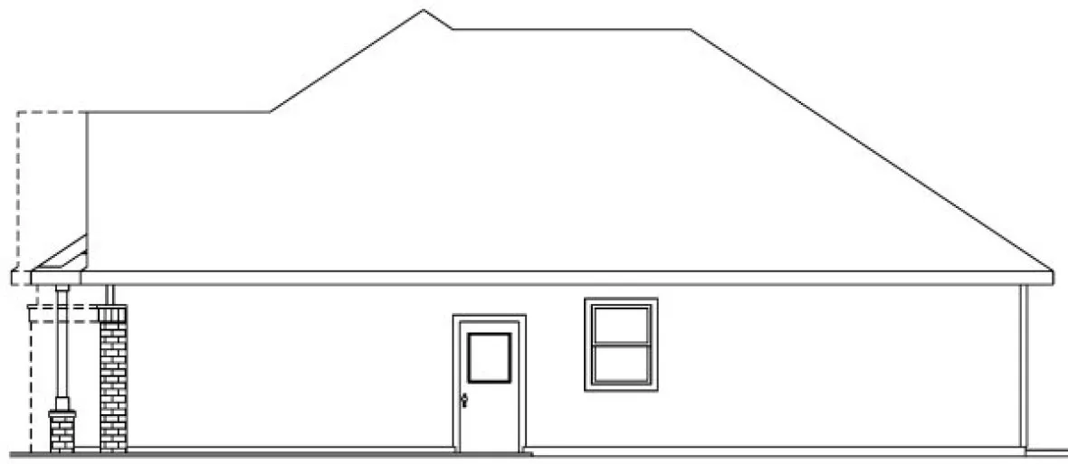 Right Elevation for House Plan #341153