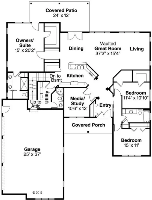 Main Floor Plan for House Plan #342851