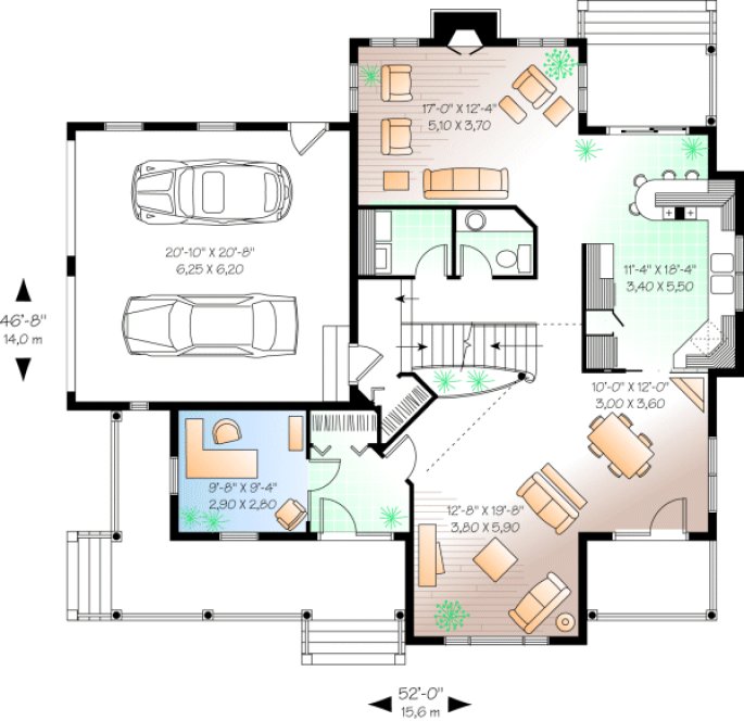 Main Floor Plan for House Plan #143183