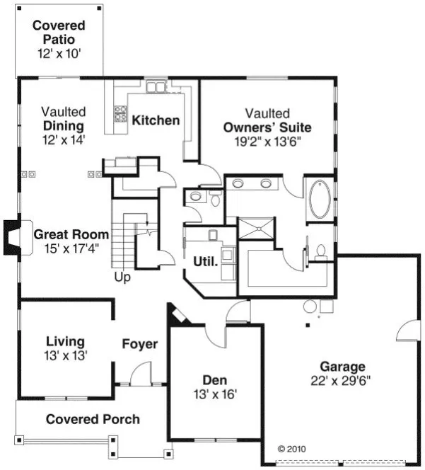 Main Floor Plan for House Plan #341773