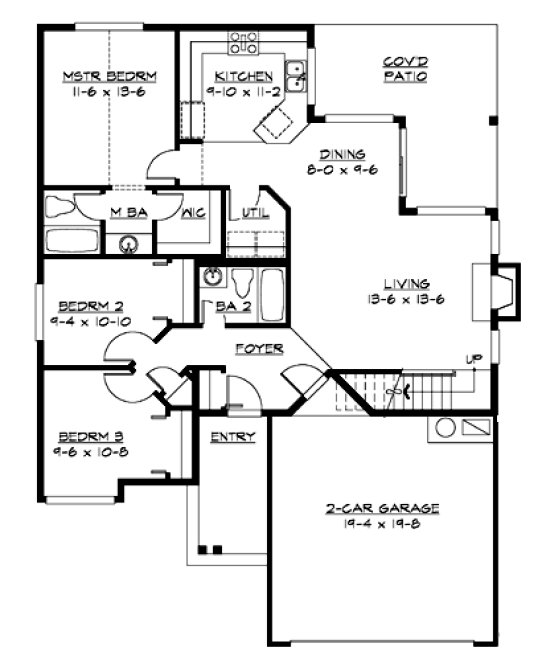Main Floor Plan for House Plan #332055