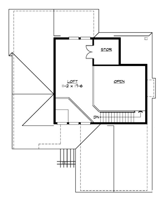 Second Floor Plan for House Plan #332055