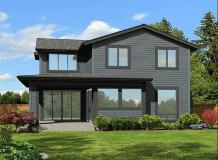 Rear Elevation for House Plan #335662