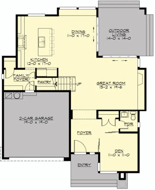 Main Floor Plan for House Plan #335662