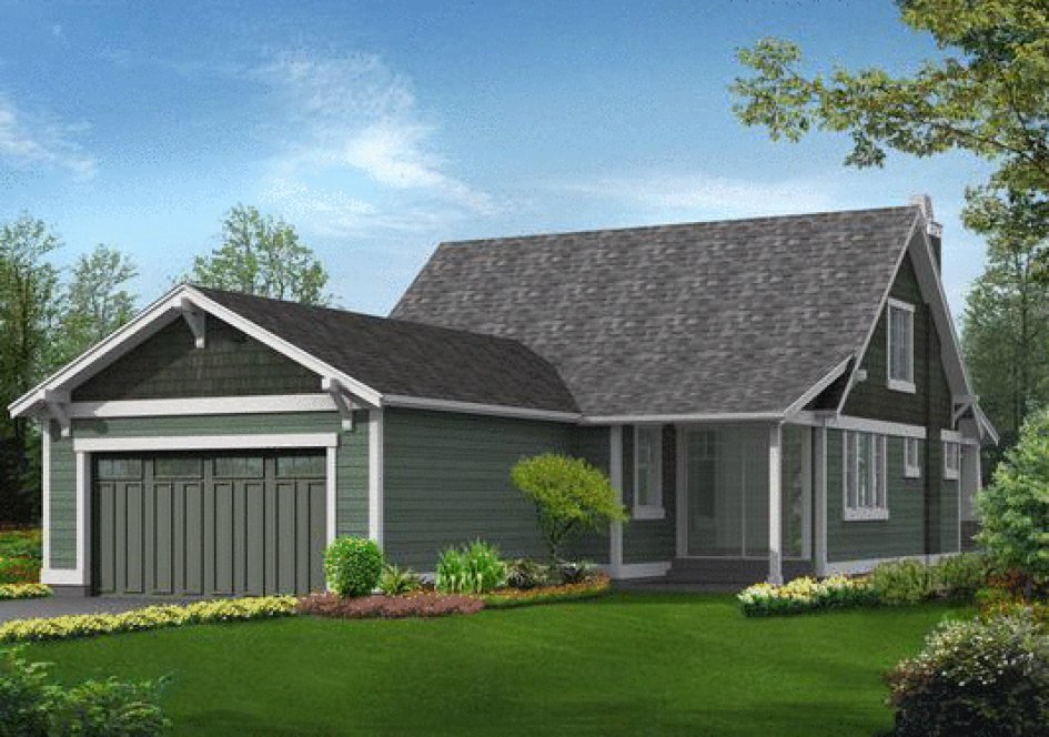 Rear Elevation for House Plan #339691