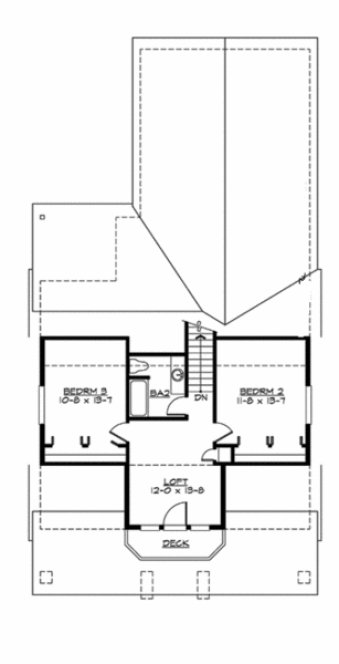 Second Floor Plan for House Plan #339691