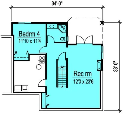 Basement Plan for House Plan #574010