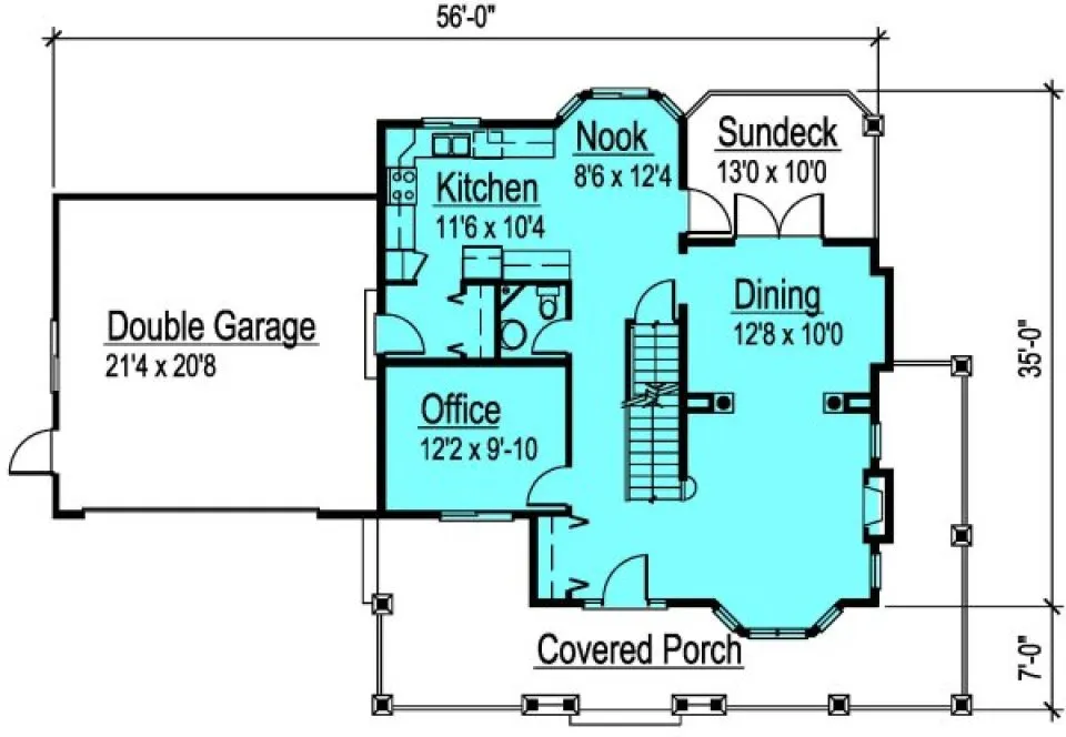Main Floor Plan for House Plan #574010